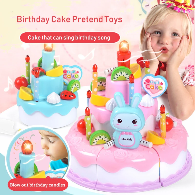 子供のためのシミュレーションディーバースデーケーキモデル、キ - Kids Outdoor Kitchen Accessories のレビューと価格