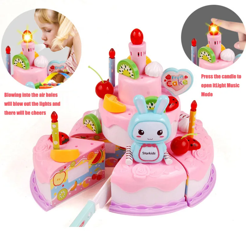 子供のためのシミュレーションディーバースデーケーキモデル、キ - Kids Outdoor Kitchen Accessories のレビューと価格