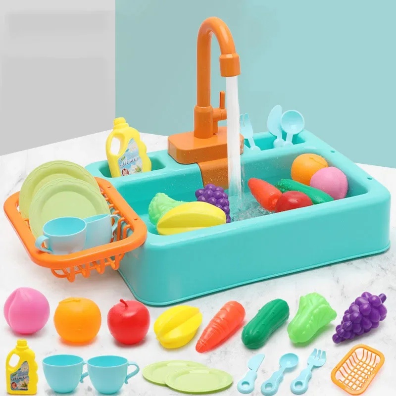 子供用プラスチック製キッチンシンクおもちゃセット。ごっこ遊び - Kids Outdoor Kitchen Accessories のレビューと価格