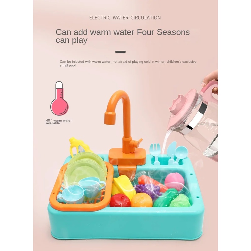 子供用プラスチック製キッチンシンクおもちゃセット。ごっこ遊び - Kids Outdoor Kitchen Accessories のレビューと価格