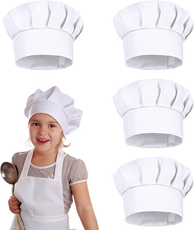 4個入り ホワイトパーティーキャップハット コスチューム キ - Kids Outdoor Kitchen Accessories のレビューと価格